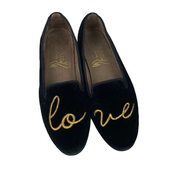Aerosoles | Petunia black velvet smoking loafers - Picture 1 of 4